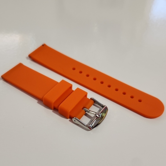 Archer Watch Strap Orange Silicone Watch Band - Picture 1 of 2